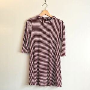 Heartsoul Maroon and White Striped Top